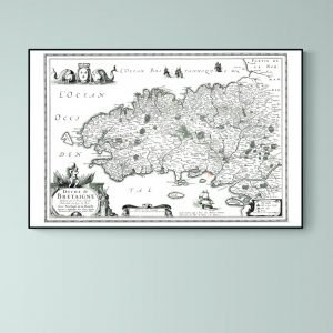 Affiche Carte Duche Bretagne