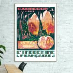 Affiche vintage de la Sedelle en Creuse, France, illustrant la nature et le patrimoine local.