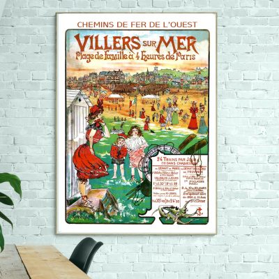 Affiche Villers sur Mer, Plage de Famille à 4 heures de Paris