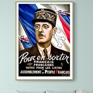 Affiche De Gaulle, Pour en Sortir