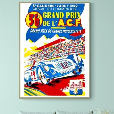 Affiche Grand Prix de l'ACF - Comminges 1949