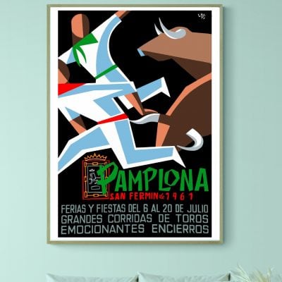 Affiche Fiesta de Pamplona - San Fermin 1961