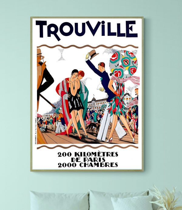 Affiche vintage de Brest, illustrant la côte des Légendes avec un style rétro coloré.