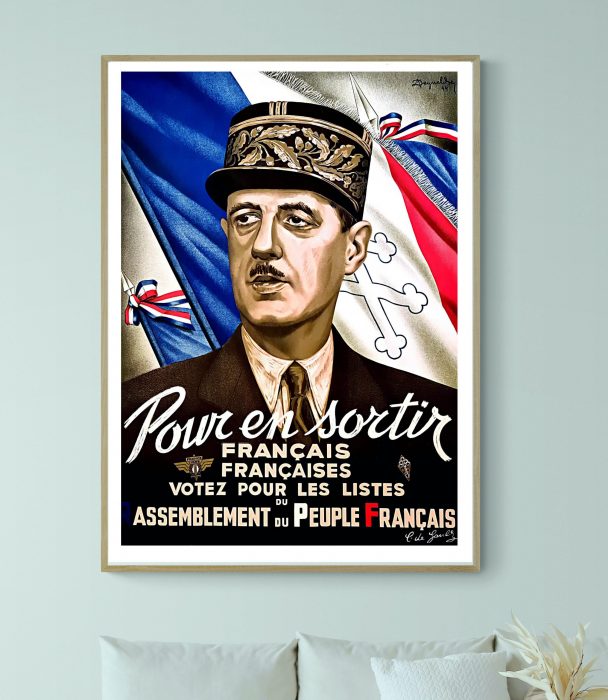 Affiche De Gaulle, Pour en Sortir