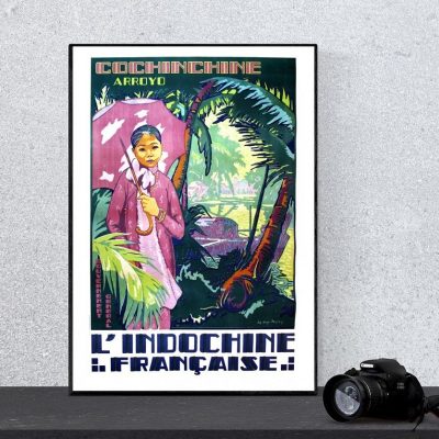 Affiche vintage de la Sedelle à Crozant, représentant la nature et la culture locale.