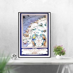 Affiche Le Pays de Caux et ses plages à la Mode