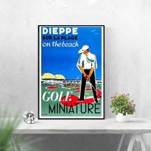 Affiche Dieppe sur la Plage - Golf Miniature