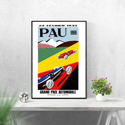Affiche Grand Prix Auto - Pau 1935