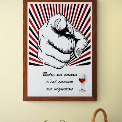 Affiche Boire un Canon, c'est sauver un Vigneron
