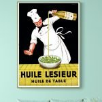 Balcon de cuisine vintage avec affiche Huile Lesieur.