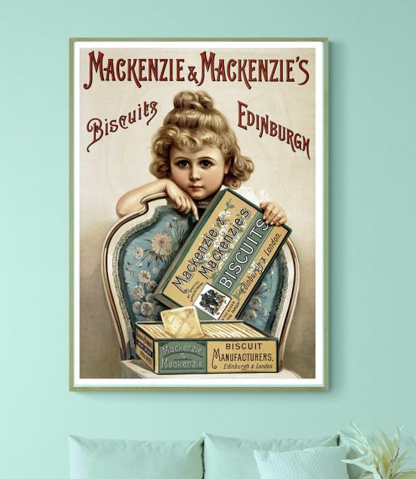 Affiche vintage publicitaire pour confitures Bannier, avec design rétro et style ancien.