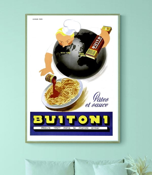 Affiche vintage de publicité pour la confiture Bannier, avec un design rétro et appétissant.