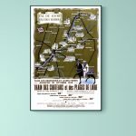 Affiche vintage train Loire, illustration historique du train des châteaux de la Loire.