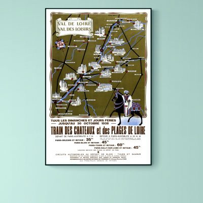 Affiche Train des Châteaux et des plages de la Loire
