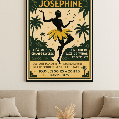 Affiche Joséphine Baker - La revue Tropicale 1925