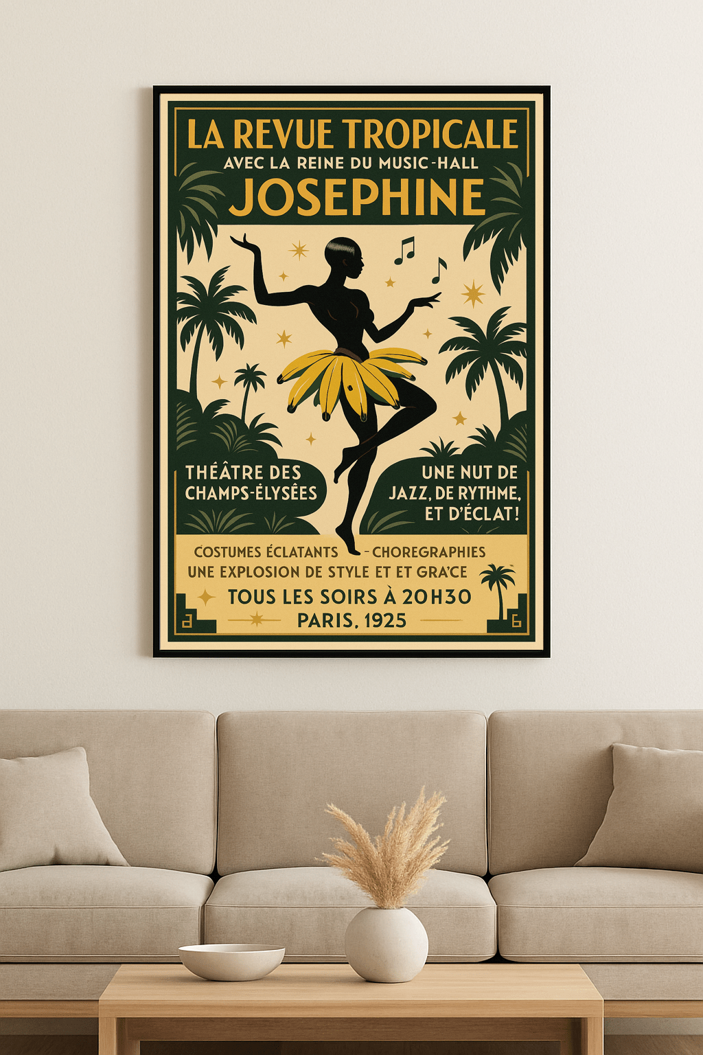 Affiche Joséphine Baker - La revue Tropicale 1925