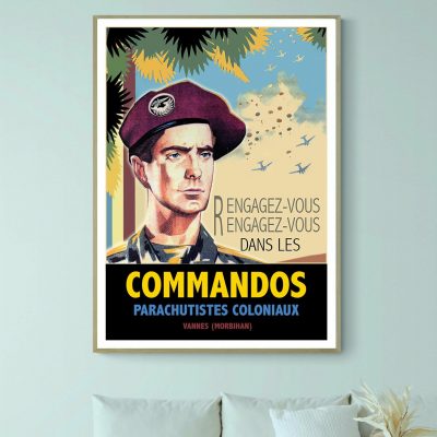 Affiche Commandos - Parachutistes Coloniaux