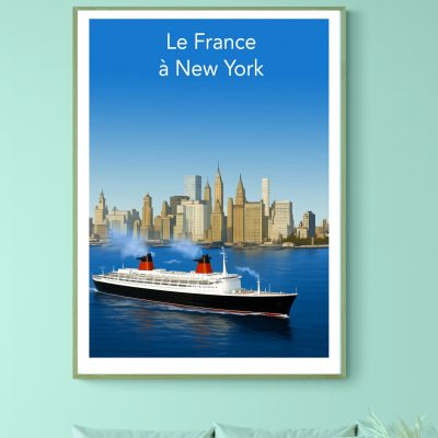 Affiche Le France à New York