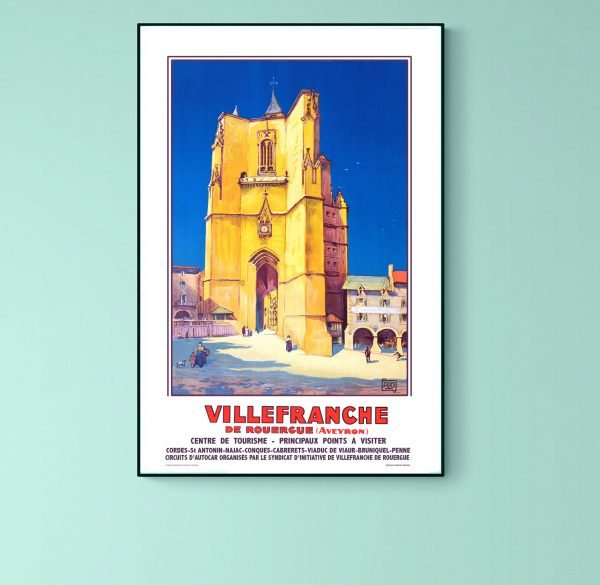Affiche Villefranche de Rouergue - Aveyron