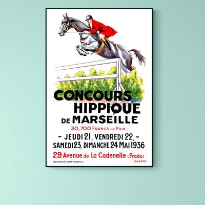Affiche Concours Hippique de Marseille 1936