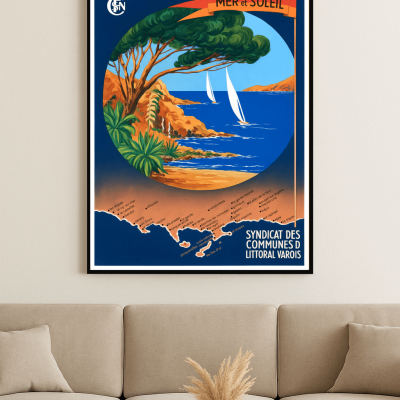 Affiche Côte d'Azur Varoise