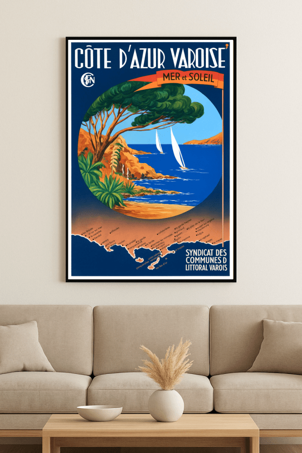 Affiche Côte d'Azur Varoise