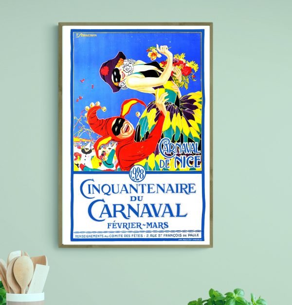 Affiche Cinquantenaire du Carnaval de Nice 1928