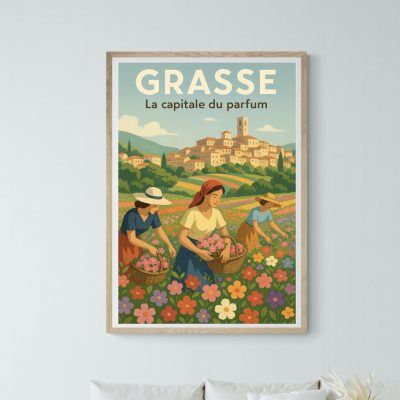 Affiche Grasse, la capitale du parfum