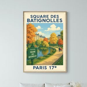 Affiche Square de Batignolles - Paris