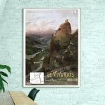 Affiche vintage Ricqles, célèbre alcool de menthe authentique, dans un style rétro.