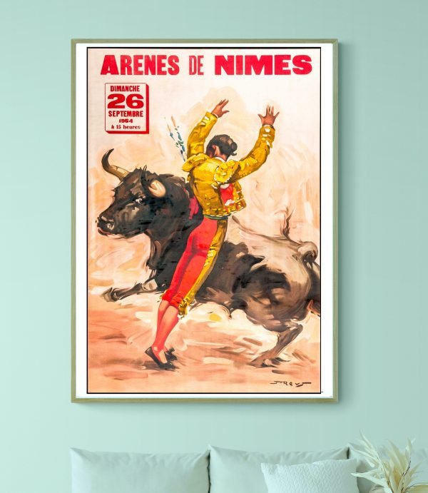 Affiche Arenes de Nimes 1954