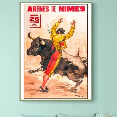 Affiche Arenes de Nimes 1954