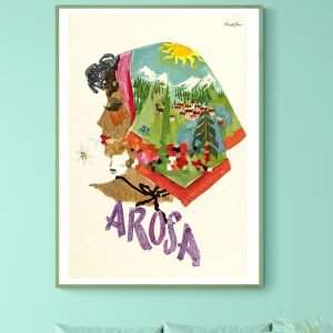 Affiche Femme Arosa Suisse