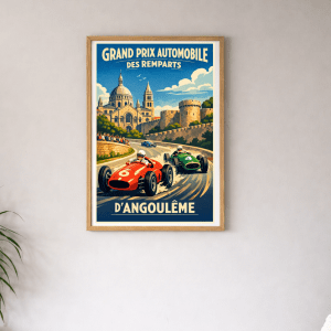 Affiche Grand Prix Automobile des Remparts d'Angoulême