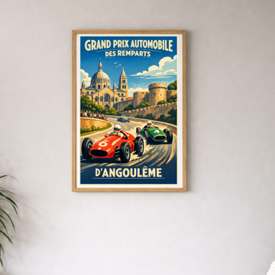 Affiche Grand Prix Automobile des Remparts d'Angoulême