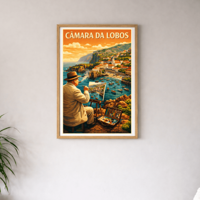 Affiche Camara da Lobos - Madere Churchill