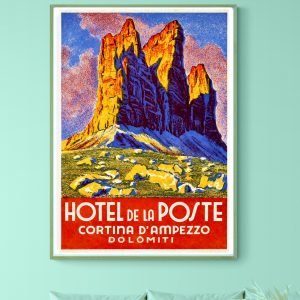 Affiche Hotel de la Poste - Cortina d'ampezzo Dolomiti