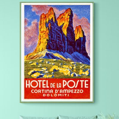 Affiche Hotel de la Poste - Cortina d'ampezzo Dolomiti