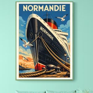 Affiche Bateau Normandie