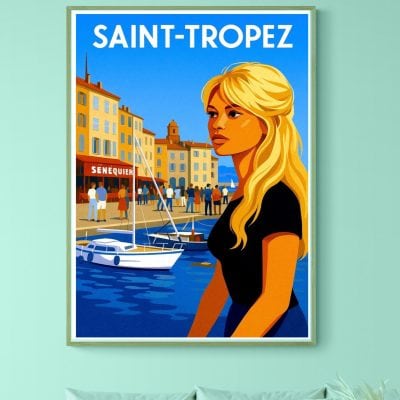 Affiche Brigittte Bardot - Saint Tropez