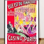 Affiche vintage de Chamrousse pour décoration rétro.