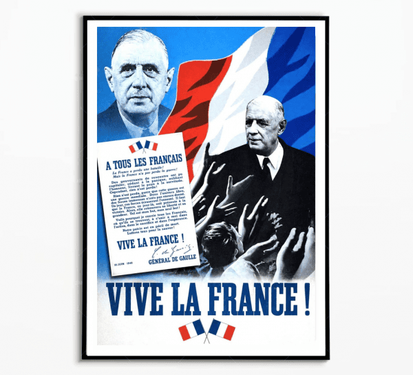 Affiche De Gaulle - Vive la France