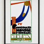 Affiche Vintage Championnat Mondial de Football Uruguay 1930