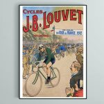 Affiche vélo vintage Cycles J.B. Louvet Tour de France 1912