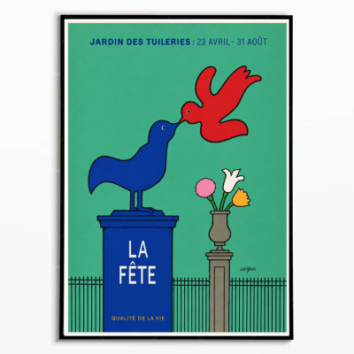 Affiche vintage Jardin des Tuileries Raymond Savignac